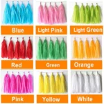 Tissue Paper Tassel Garland Single color