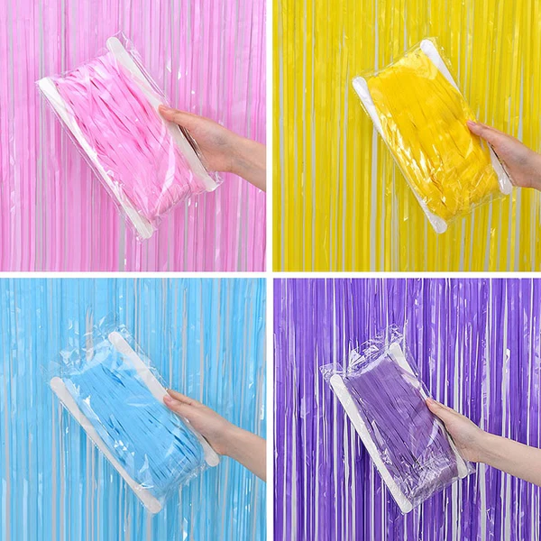 Macron Pastel Color Foil Backdrop Curtains - Set of 2 Pcs Macron Pastel Color Foil Backdrop Curtains - Set of 2 Pcs