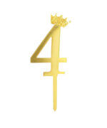 Digit Acrylic Cake Topper Golden - Image 6