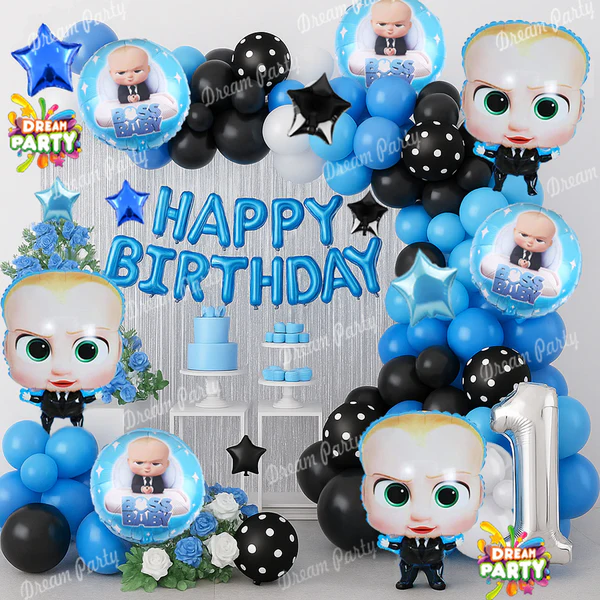 Boss Baby Theme Birthday Party Decorations Full Set of Balloons & Items Boss Baby Theme Birthday Party Decorations Full Set of Balloons & Items