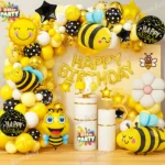 Bee Theme Birthday Party Decorations Full Set of Balloons & Items