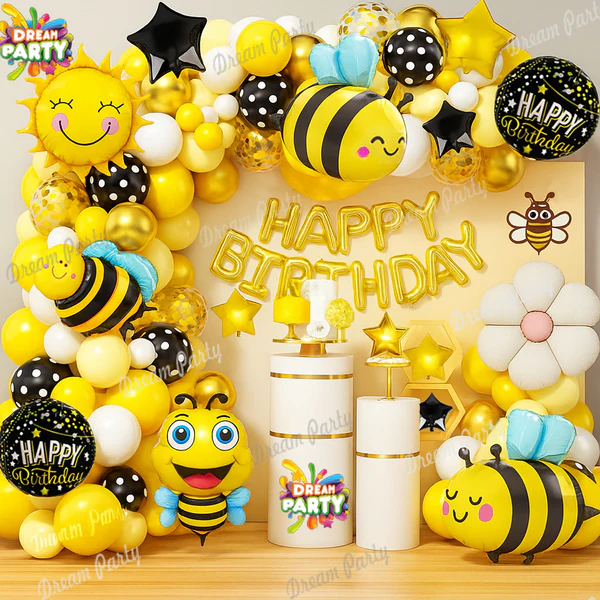 Bee Theme Birthday Party Decorations Full Set of Balloons & Items Bee Theme Birthday Party Decorations Full Set of Balloons & Items