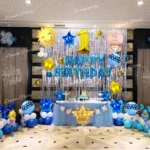 Happy Birthday Foil Balloons Decoration Set (Blue)