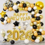 Happy New Year Celebrations Party Decorations Full Set of Balloons & Items