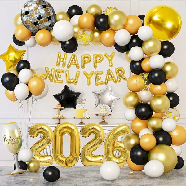 Happy New Year Celebrations Party Decorations Full Set of Balloons & Items Happy New Year Celebrations Party Decorations Full Set of Balloons & Items