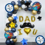 Fathers Day / DAD I love You Decoration Full Set Of Balloons & Items