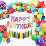 Multi Color Theme Birthday Party Decorations Full Set of Balloons & Items