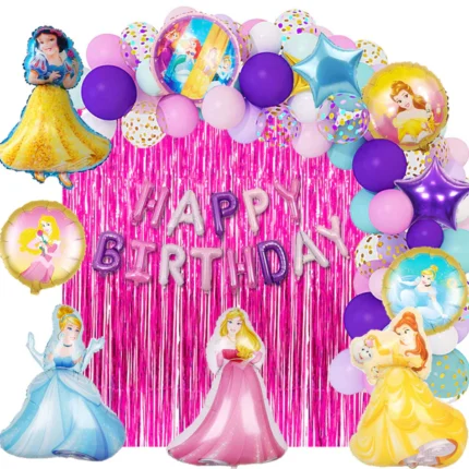 Disney Princesses Theme Birthday Party Decorations Full Set of Balloons & Items