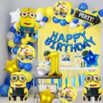Minions Theme Birthday Party Decorations Full Set of Balloons & Items