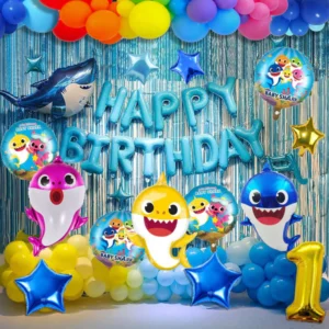 Baby Shark Theme Birthday Party Decorations Full Set of Balloons & Items