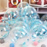 Confetti Balloons 12 Inch - Single Color 5 Pcs Pack - Image 2