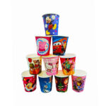 Cartoon Theme Party Disposable Paper Cup Glass For Birthday- 10 Pcs Pack