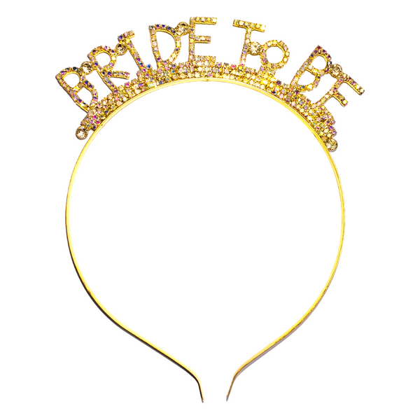 PhotoRoom-20240227_151739 Bride To Be Metallic Shiny Headband - Image 1