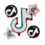 TikTok Theme Foil Balloons - Pack of 5 Balloons