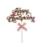 Plastic Anniversary Cake Topper - Single Color