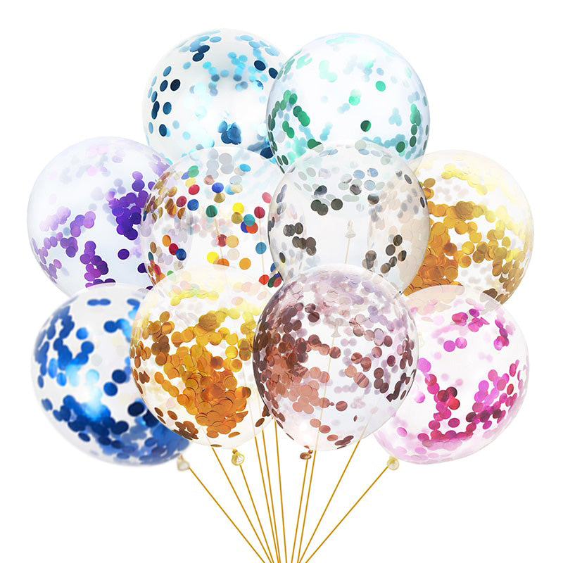 Z_Main-Multi2 Confetti Balloons 12 Inch - Single Color 5 Pcs Pack - Image 1