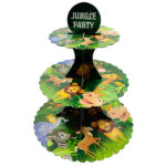 Cartoon Theme 3 Tier Round Cardboard Cup Cake Stand - Image 9