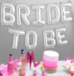 Bride To Be Foil Balloon Set - Gold/Silver - Image 2