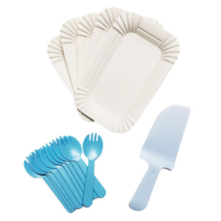 Cake Knife, Forks and Plates Set of 10 Pcs