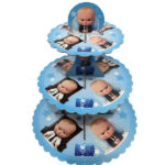 Cartoon Theme 3 Tier Round Cardboard Cup Cake Stand - Image 8