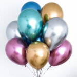 Chrome Metallic Shiny Latex Balloons 10 Inch - Single Color 10 Pcs
