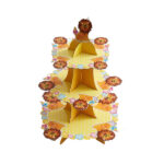 Cartoon Theme 3 Tier Round Cardboard Cup Cake Stand - Image 14