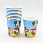 Cartoon Theme Party Disposable Paper Cup Glass For Birthday- 10 Pcs Pack - Image 11