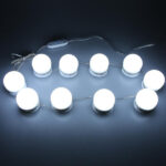 10 LED Vanity Makeup Mirror Blubs / Lights, 3 Color Lighting Modes - USB Operated - Image 4