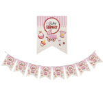 Baby Shower Party Bunting Flags Banner - 8 Flags