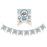 Baby Shower Party Bunting Flags Banner - 8 Flags - Image 2