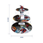 Cartoon Theme 3 Tier Round Cardboard Cup Cake Stand - Image 10
