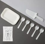 Cake Knife, Forks and Plates Set of 10 Pcs - Image 3